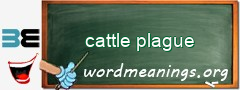 WordMeaning blackboard for cattle plague